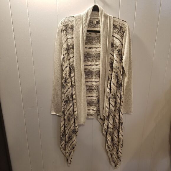 Lucky Brand Women's Small Heathered Gray Open front Boho Cardigan‎ Sweater - Picture 1 of 8